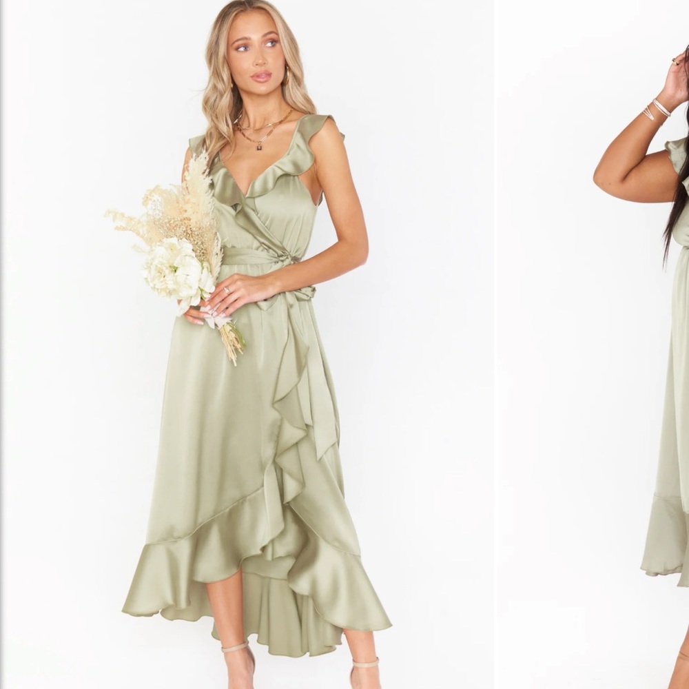 MUMU Samantha Ruffle Wrap Dress